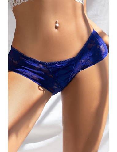 Culotte ouverte dentelle O Bleu - Litolu Lingerie